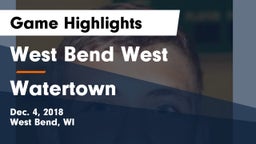West Bend West  vs Watertown  Game Highlights - Dec. 4, 2018