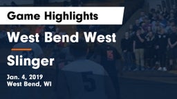 West Bend West  vs Slinger  Game Highlights - Jan. 4, 2019
