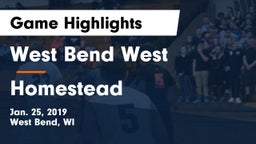 West Bend West  vs Homestead  Game Highlights - Jan. 25, 2019