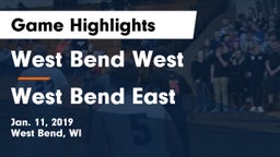 West Bend West  vs West Bend East  Game Highlights - Jan. 11, 2019
