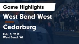 West Bend West  vs Cedarburg  Game Highlights - Feb. 5, 2019