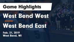 West Bend West  vs West Bend East  Game Highlights - Feb. 21, 2019
