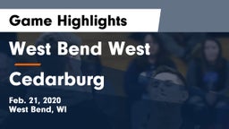 West Bend West  vs Cedarburg  Game Highlights - Feb. 21, 2020
