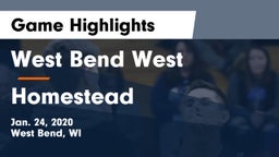West Bend West  vs Homestead  Game Highlights - Jan. 24, 2020