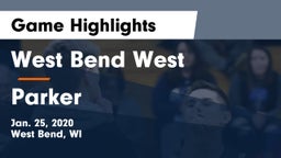West Bend West  vs Parker  Game Highlights - Jan. 25, 2020