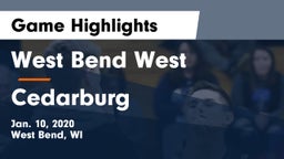 West Bend West  vs Cedarburg  Game Highlights - Jan. 10, 2020