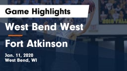 West Bend West  vs Fort Atkinson  Game Highlights - Jan. 11, 2020
