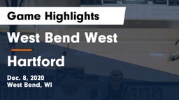 West Bend West  vs Hartford  Game Highlights - Dec. 8, 2020