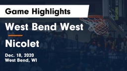 West Bend West  vs Nicolet  Game Highlights - Dec. 18, 2020