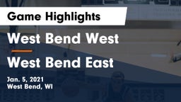 West Bend West  vs West Bend East  Game Highlights - Jan. 5, 2021