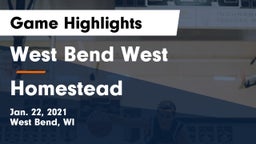 West Bend West  vs Homestead  Game Highlights - Jan. 22, 2021