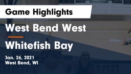 West Bend West  vs Whitefish Bay  Game Highlights - Jan. 26, 2021
