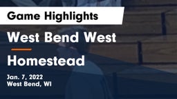 West Bend West  vs Homestead  Game Highlights - Jan. 7, 2022