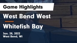 West Bend West  vs Whitefish Bay  Game Highlights - Jan. 28, 2022
