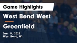West Bend West  vs Greenfield  Game Highlights - Jan. 14, 2023