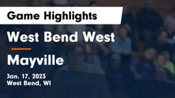West Bend West  vs Mayville  Game Highlights - Jan. 17, 2023