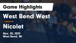 West Bend West  vs Nicolet  Game Highlights - Nov. 30, 2023