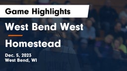 West Bend West  vs Homestead  Game Highlights - Dec. 5, 2023