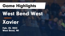 West Bend West  vs Xavier  Game Highlights - Feb. 20, 2024
