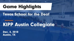 Texas School for the Deaf  vs KIPP Austin Collegiate Game Highlights - Dec. 4, 2018