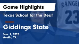 Texas School for the Deaf  vs Giddings State Game Highlights - Jan. 9, 2020