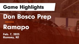 Don Bosco Prep  vs Ramapo  Game Highlights - Feb. 7, 2023
