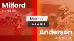 Matchup: Milford  vs. Anderson  2019