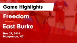 Freedom  vs East Burke Game Highlights - Nov 29, 2016