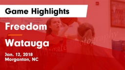 Freedom  vs Watauga  Game Highlights - Jan. 12, 2018