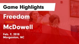 Freedom  vs McDowell   Game Highlights - Feb. 9, 2018