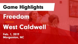 Freedom  vs West Caldwell  Game Highlights - Feb. 1, 2019