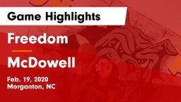 Freedom  vs McDowell   Game Highlights - Feb. 19, 2020