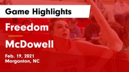 Freedom  vs McDowell   Game Highlights - Feb. 19, 2021