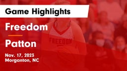 Freedom  vs Patton  Game Highlights - Nov. 17, 2023
