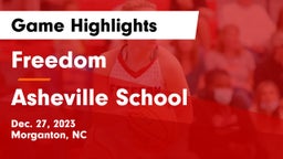 Freedom  vs Asheville School Game Highlights - Dec. 27, 2023
