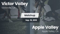 Matchup: Victor Valley High vs. Apple Valley  2016