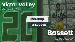 Matchup: Victor Valley High vs. Bassett  2016