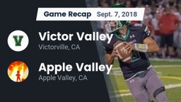 Recap: Victor Valley  vs. Apple Valley  2018