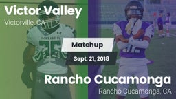 Matchup: Victor Valley High vs. Rancho Cucamonga  2018