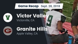 Recap: Victor Valley  vs. Granite Hills  2018