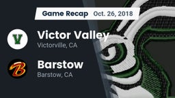 Recap: Victor Valley  vs. Barstow  2018