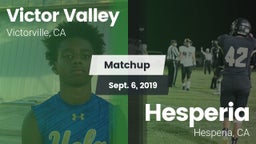 Matchup: Victor Valley High vs. Hesperia  2019