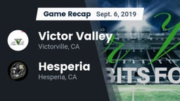 Recap: Victor Valley  vs. Hesperia  2019