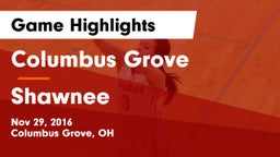 Columbus Grove  vs Shawnee  Game Highlights - Nov 29, 2016