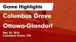Columbus Grove  vs Ottawa-Glandorf  Game Highlights - Dec 29, 2016