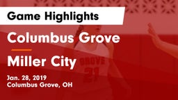 Columbus Grove  vs Miller City  Game Highlights - Jan. 28, 2019