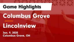 Columbus Grove  vs Lincolnview  Game Highlights - Jan. 9, 2020