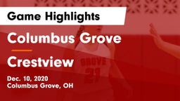 Columbus Grove  vs Crestview  Game Highlights - Dec. 10, 2020