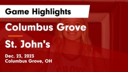 Columbus Grove  vs St. John's  Game Highlights - Dec. 23, 2023
