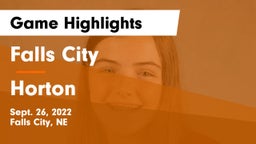 Falls City  vs Horton  Game Highlights - Sept. 26, 2022